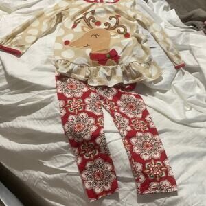 Emily Rose 4 reindeer Christmas outfit NWT